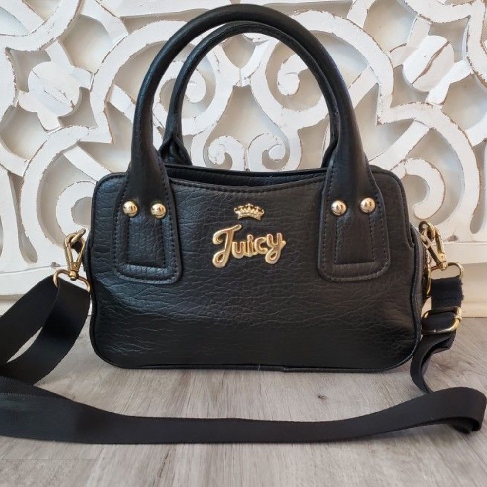 Juicy Couture Black & Gold Hand Bag Purse